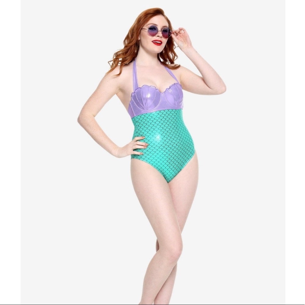 Little Mermaid one piece bathing suit Size L